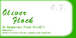 oliver flock business card